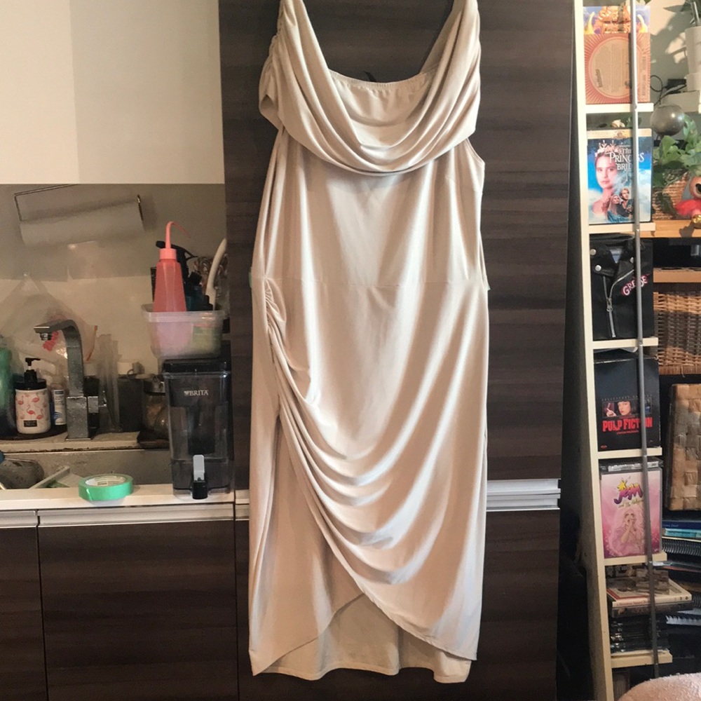 Cream drappy dress